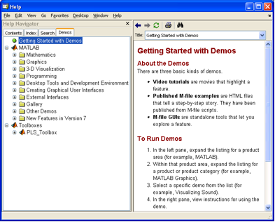 Matlab Help for Demos