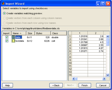 Matlab Import Wizard