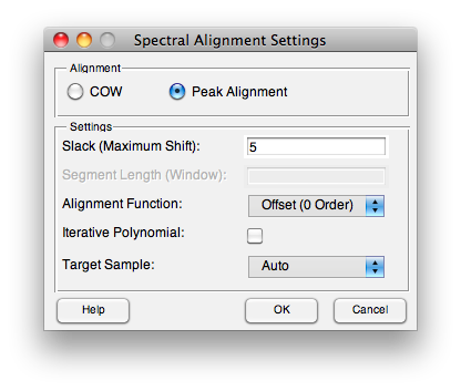 Specalign Window